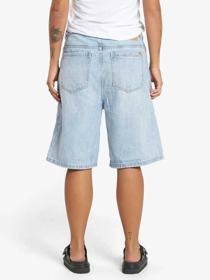 Womens Syd Baggy Denim Short Ash Blue Thrills Denim Shorts