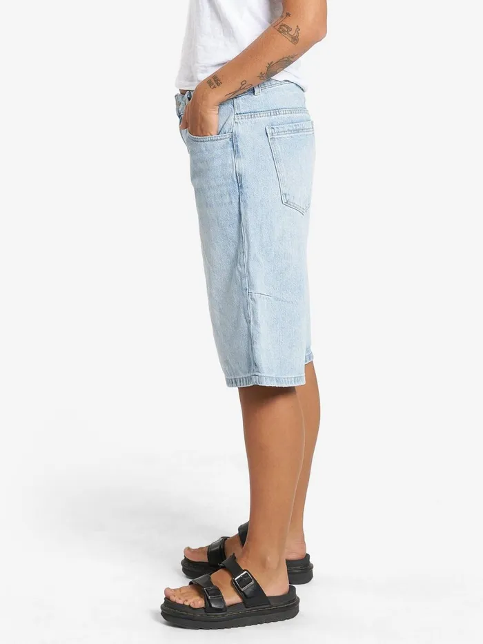 Womens Syd Baggy Denim Short Ash Blue Thrills Denim Shorts