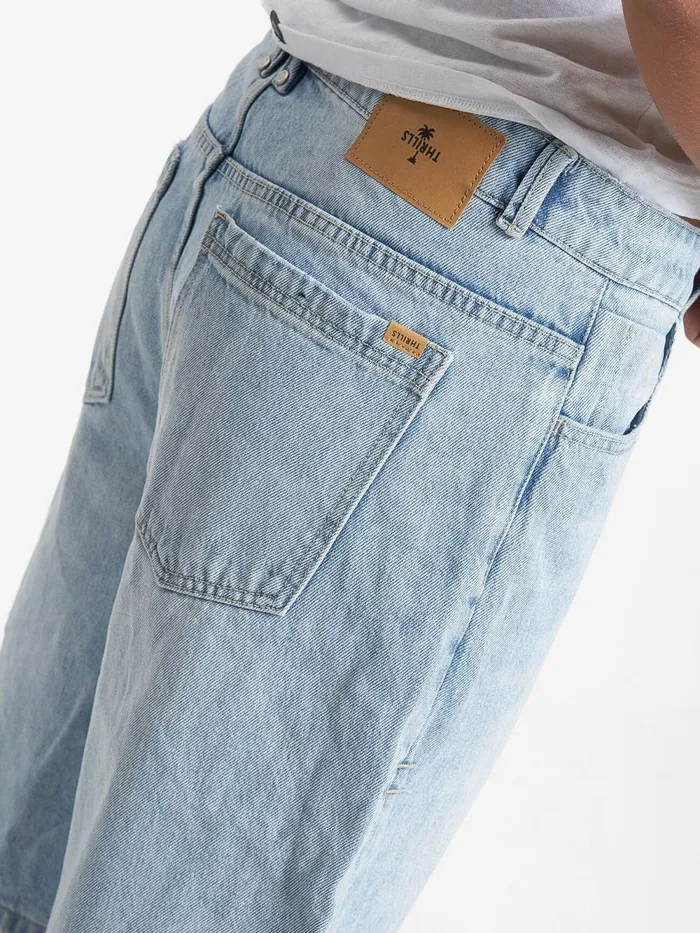 Womens Syd Baggy Denim Short Ash Blue Thrills Denim Shorts