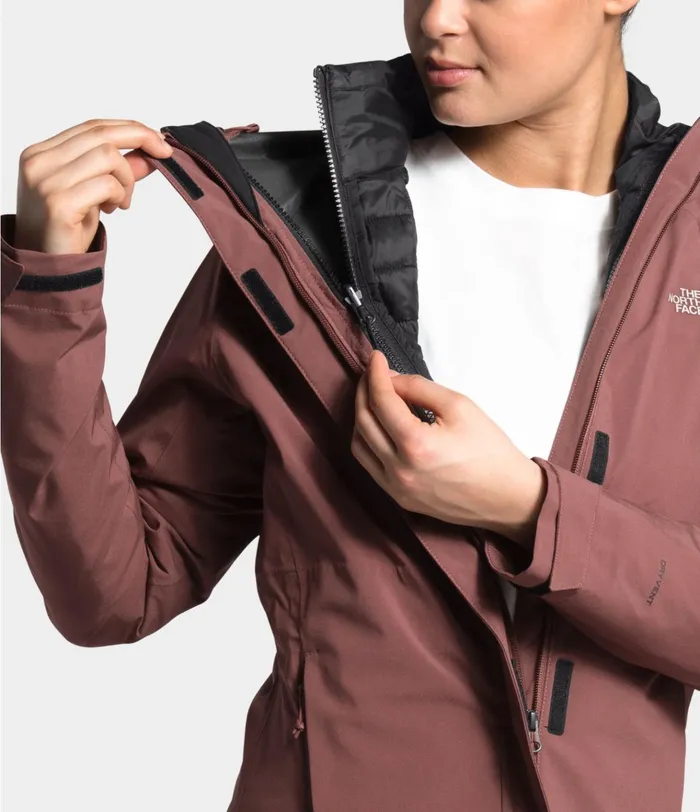 Womens ThermoBall Eco Triclimate Jacket Marron Purple The North Face Insulated and Down Jackets