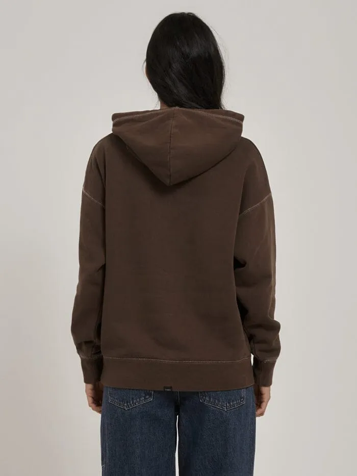 Womens Workwear Embro Fleece Hood Umber Thrills Sweaters and Fleece