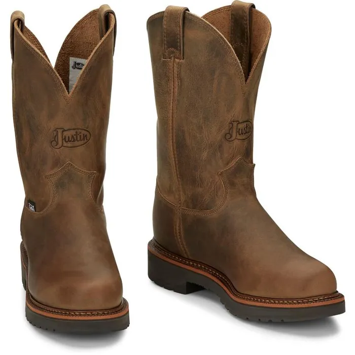 Work Men Justin Boots Blueprint 11034 Work Boot Tan Gaucho 040tan041