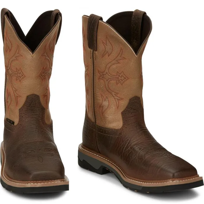 Work Men Justin Boots Bolt 11034 Composite Toe Waterproof Work Boot Buff Brown 040brown041 Work Men Justin Boots Bolt 11034 Composite Toe Waterproof Work Boot Buff Brown 040brown041