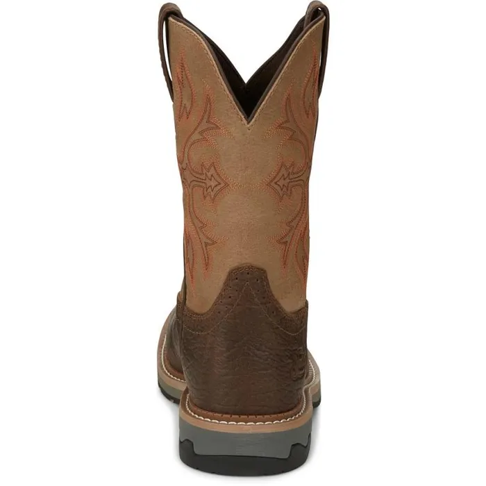Work Men Justin Boots Bolt 11034 Composite Toe Waterproof Work Boot Buff Brown 040brown041