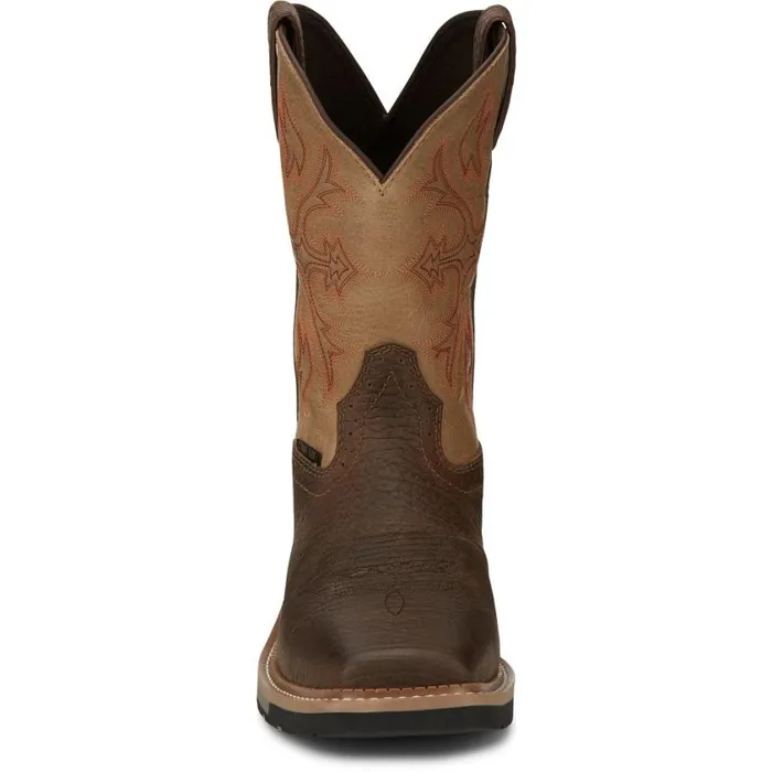 Work Men Justin Boots Bolt 11034 Composite Toe Waterproof Work Boot Buff Brown 040brown041