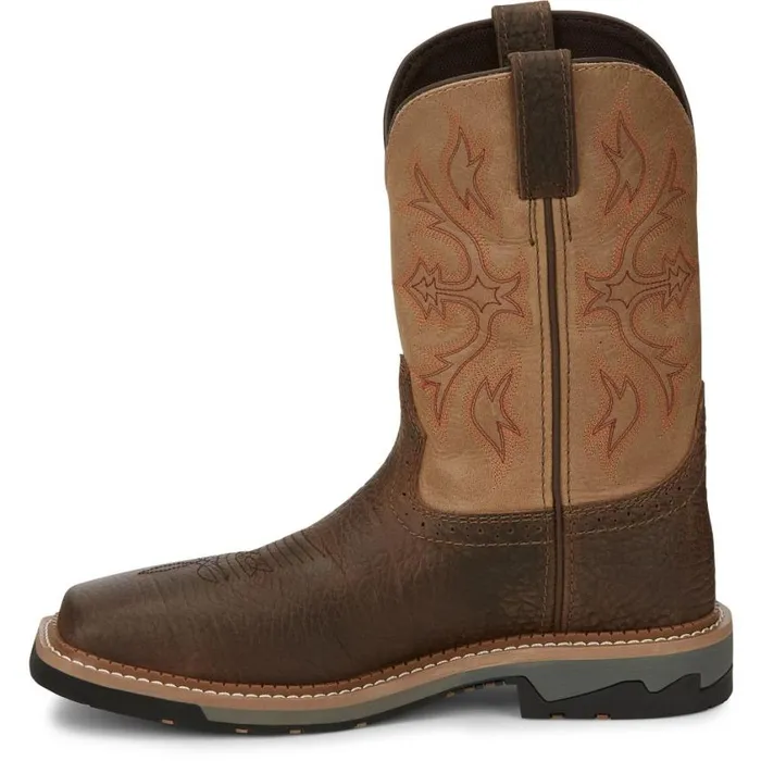 Work Men Justin Boots Bolt 11034 Composite Toe Waterproof Work Boot Buff Brown 040brown041