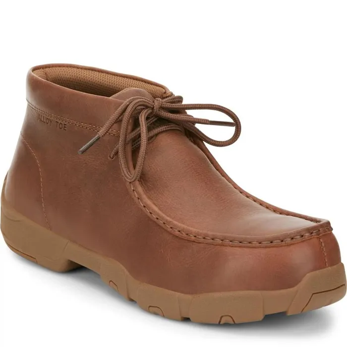 Work Men Justin Boots Cappie 4034 Alloy Toe Work Shoe Brown 040tan041