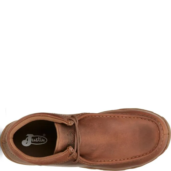 Work Men Justin Boots Cappie 4034 Alloy Toe Work Shoe Brown 040tan041