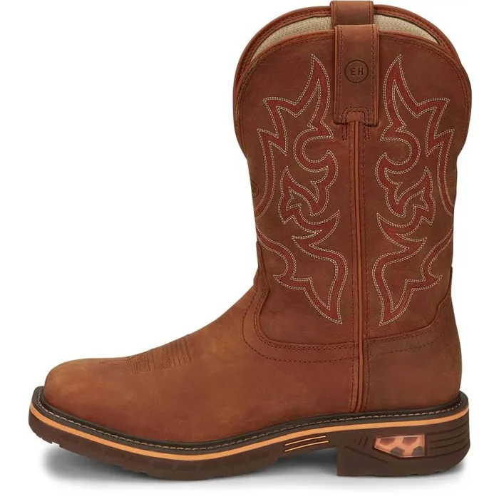 Work Men Justin Boots Resistor 11034 Waterproof Work Boot Russet 040brown041