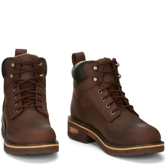 Work Men Justin Boots Resistor 6034 Waterproof Lace Up Work Boot Hickory Brown 040brown041 Work Men Justin Boots Resistor 6034 Waterproof Lace Up Work Boot Hickory Brown 040brown041