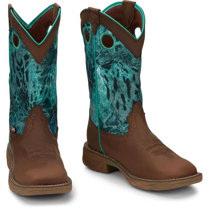Work Women Justin Boots Rush 11034 Waterproof Work Boot Brown