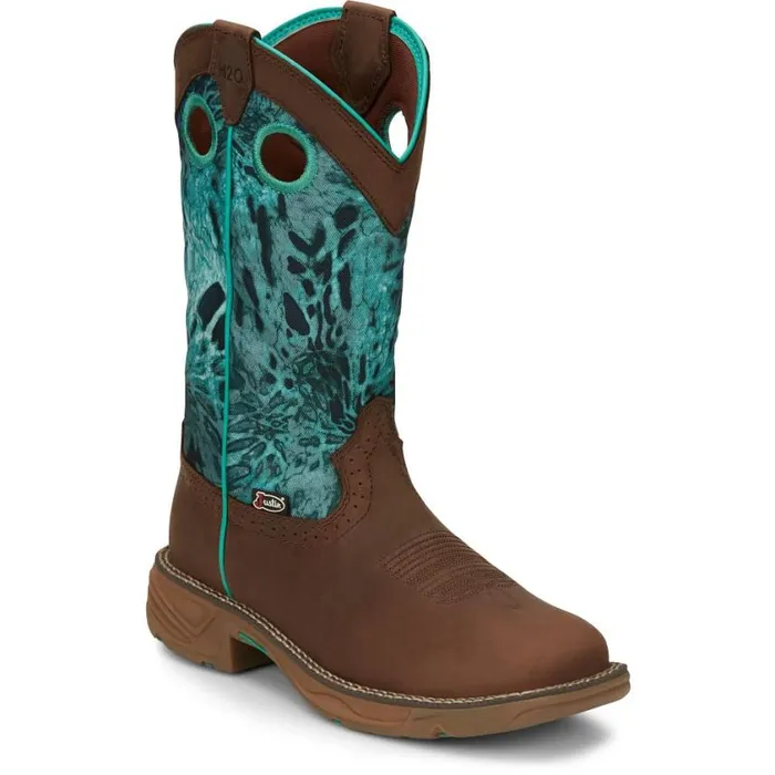 Work Women Justin Boots Rush 11034 Waterproof Work Boot Brown