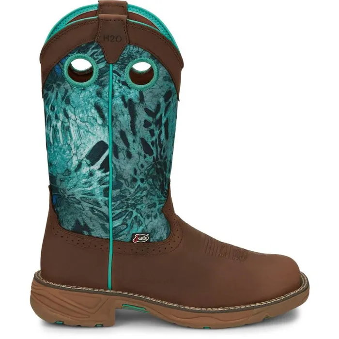 Work Women Justin Boots Rush 11034 Waterproof Work Boot Brown