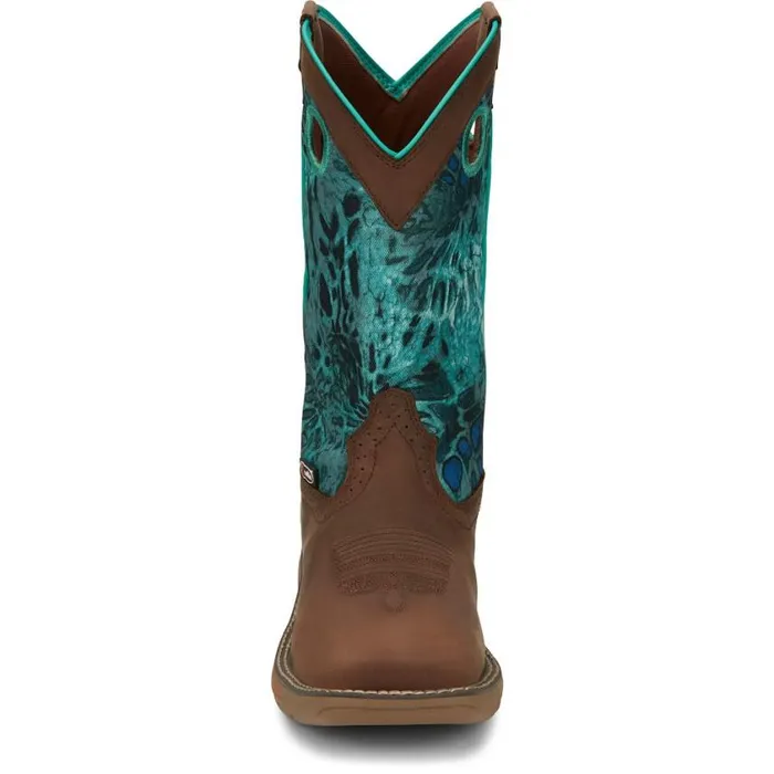 Work Women Justin Boots Rush 11034 Waterproof Work Boot Brown