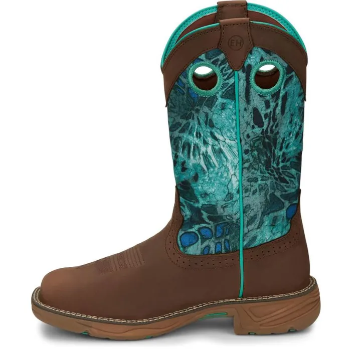 Work Women Justin Boots Rush 11034 Waterproof Work Boot Brown