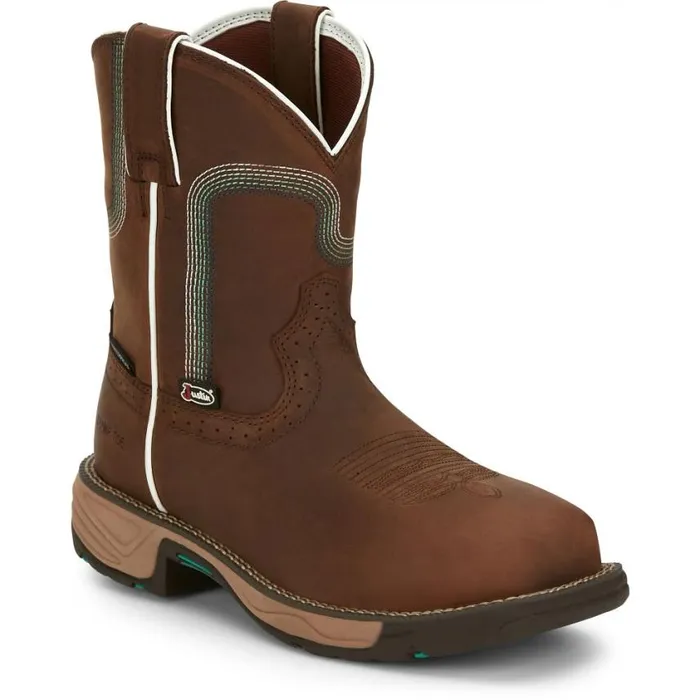 Work Women Justin Boots Rush 8034 Composite Toe Waterproof Work Boot Pine Chocolate 040brown041