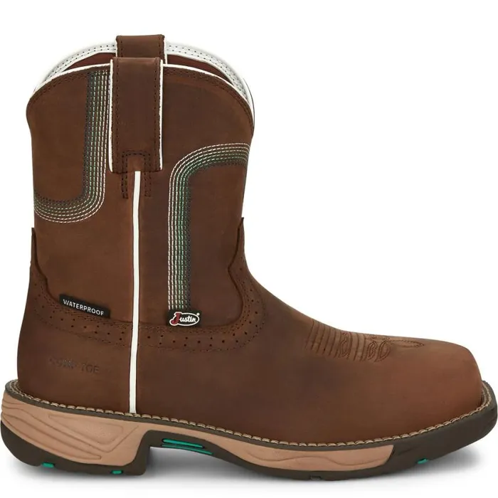Work Women Justin Boots Rush 8034 Composite Toe Waterproof Work Boot Pine Chocolate 040brown041