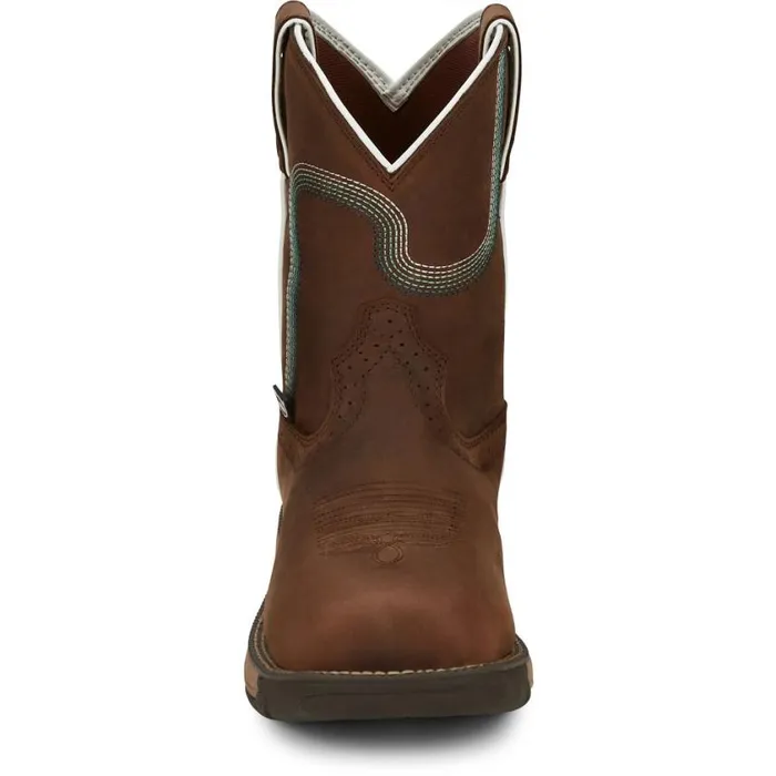 Work Women Justin Boots Rush 8034 Composite Toe Waterproof Work Boot Pine Chocolate 040brown041