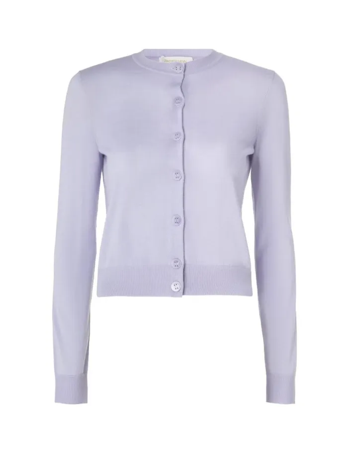 Zimmermann Clothing Crew Neck Cardigan Blue 8211 Women
