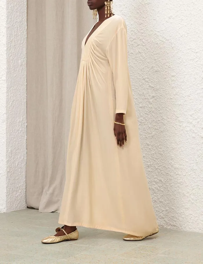 Zimmermann Clothing Harmony Velvet Dress Cream 8211 Women