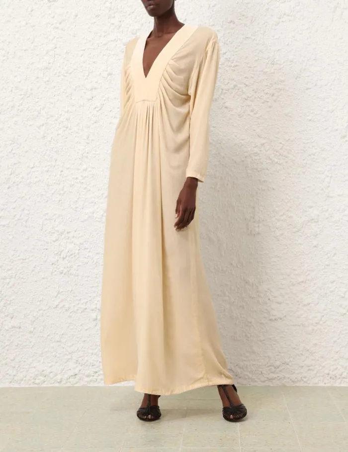 Zimmermann Clothing Harmony Velvet Dress Cream 8211 Women