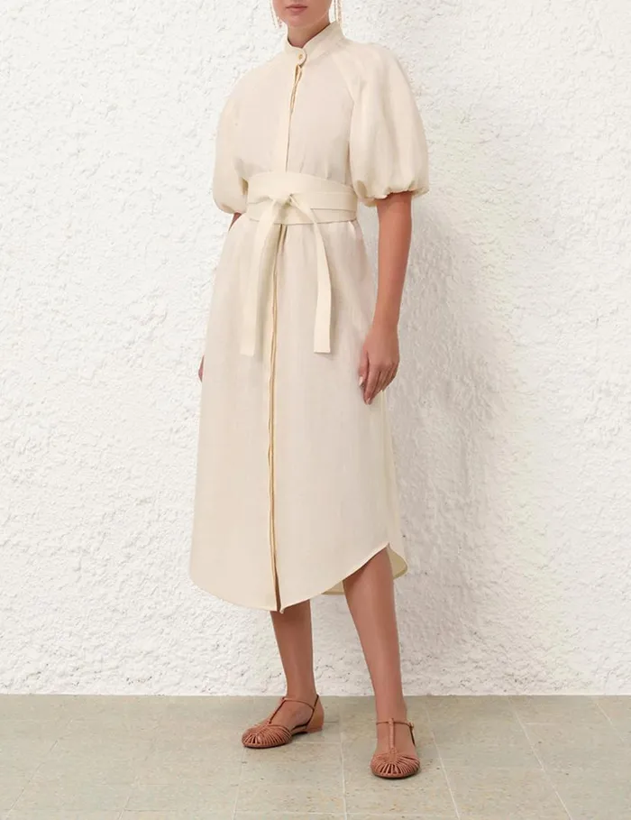 Zimmermann Clothing Kaftan Midi Cream 8211 Women