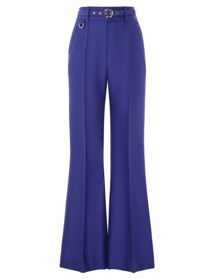 Zimmermann Clothing Natura Flare Leg Pant Lapis 8211 Women