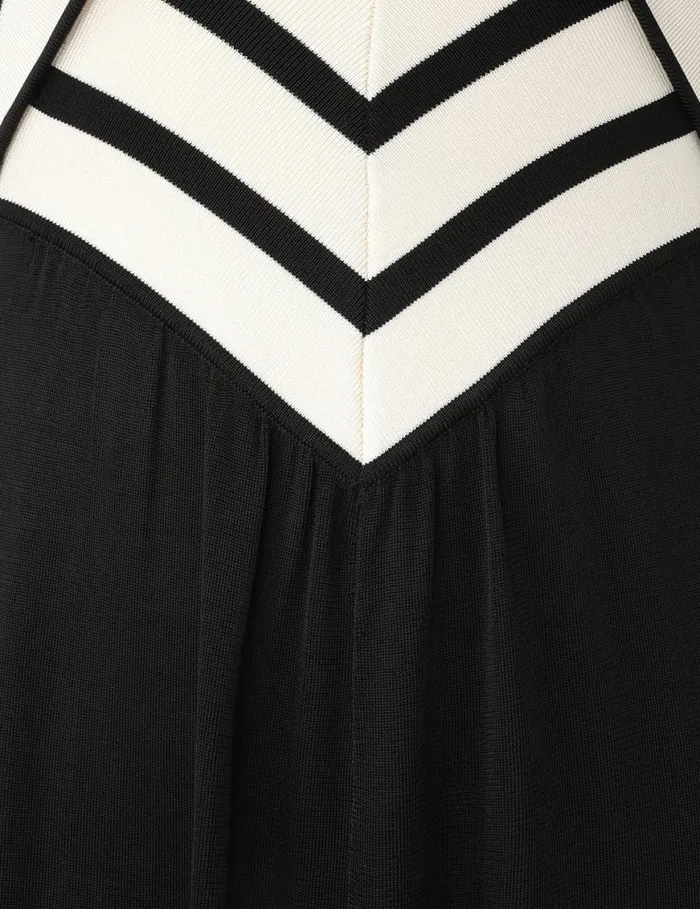 Zimmermann Clothing Natura Halter Neck Midi Dress Chevron 8211 Women