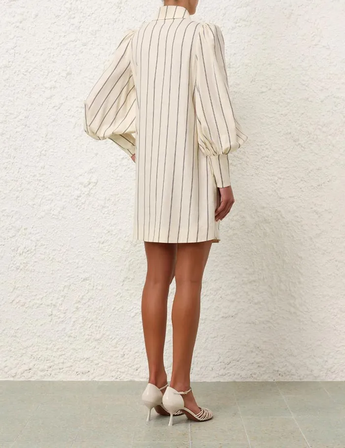 Zimmermann Clothing Natura Stripe Tunic Dress Navycream Stripe 8211 Women