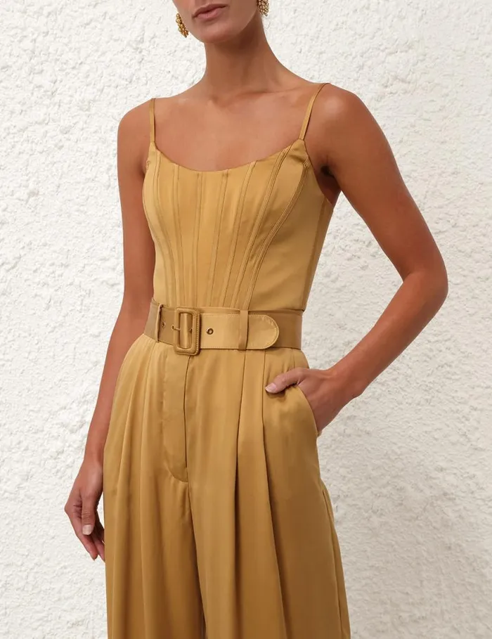 Zimmermann Clothing Silk Corset Top Honey 8211 Women