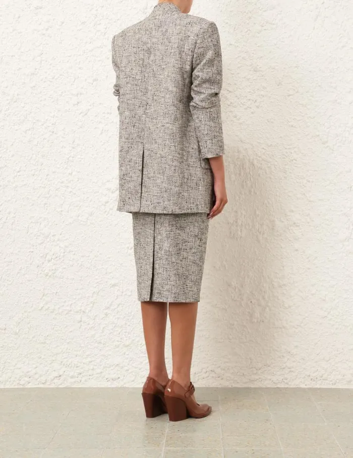 Zimmermann Clothing Tranquillity Oversized Jacket Blackcream 8211 Women