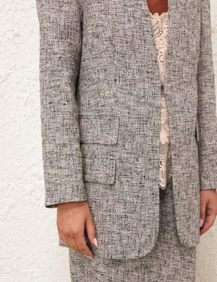 Zimmermann Clothing Tranquillity Oversized Jacket Blackcream 8211 Women