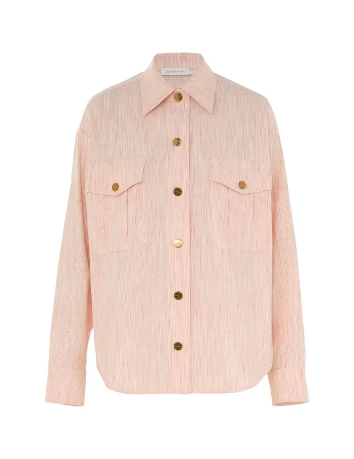 Zimmermann Clothing Tranquillity Stripe Shirt Redorange 8211 Women