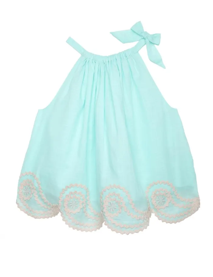 Zimmermann Clothing Waverly Ric Rac Top Blue 8211 Kids