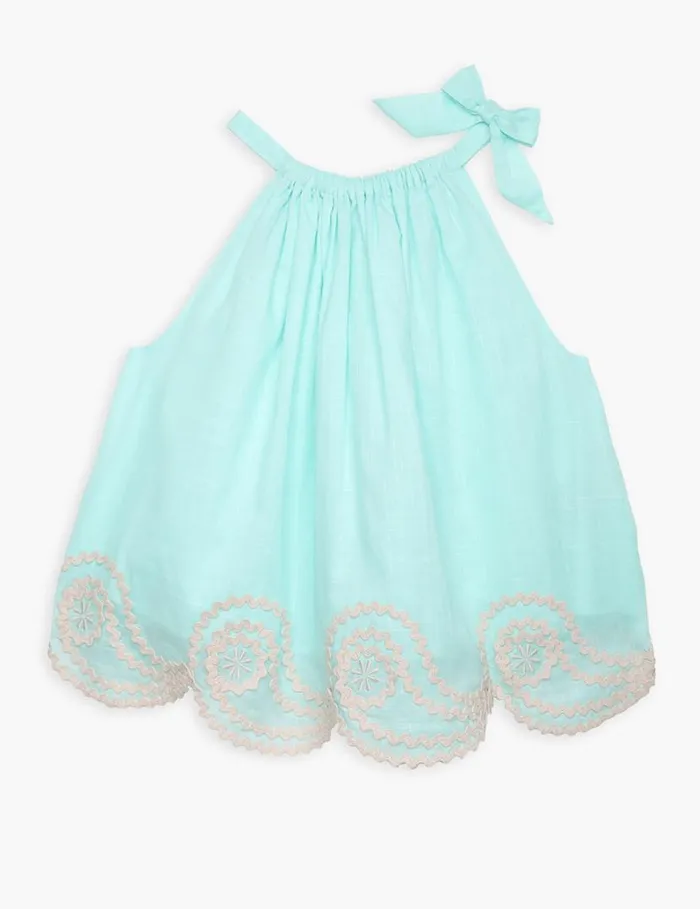 Zimmermann Clothing Waverly Ric Rac Top Blue 8211 Kids