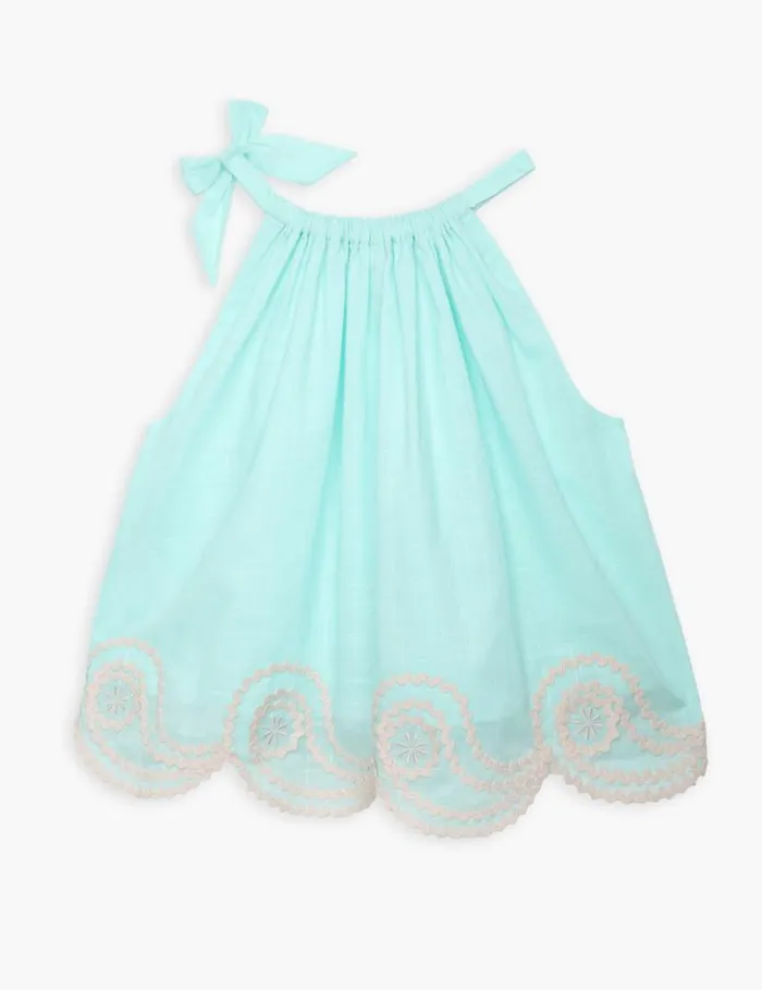 Zimmermann Clothing Waverly Ric Rac Top Blue 8211 Kids