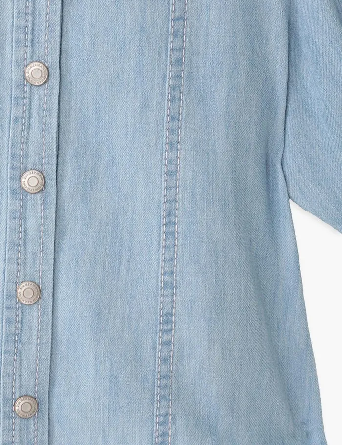 Zimmermann Clothing Waverly Utility Denim Top Blueberry 8211 Kids
