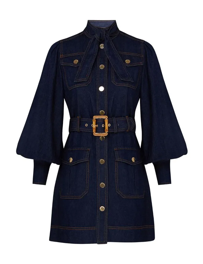 Zimmermann Denim Denim Pocket Dress Ink 8211 Women