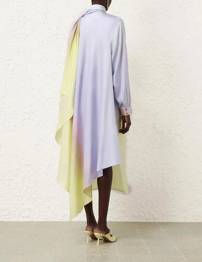 Zimmermann Dresses Harmony Scarf Shirt Midi Yellow Fields 8211 Women