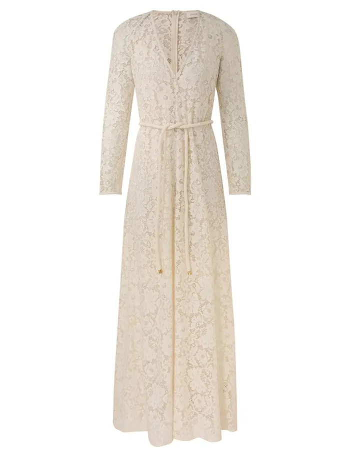 Zimmermann Dresses Matchmaker Lace Sheath Dress Cream 8211 Women