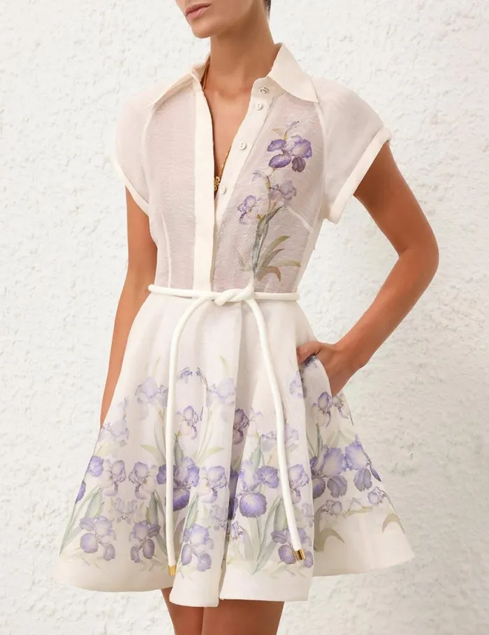Zimmermann Dresses Natura Flip Dress Blue Iris 8211 Women
