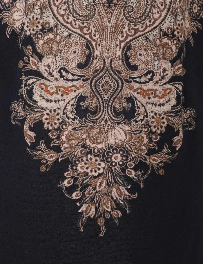 Zimmermann Dresses Natura Tunic Dress Navy Paisley 8211 Women
