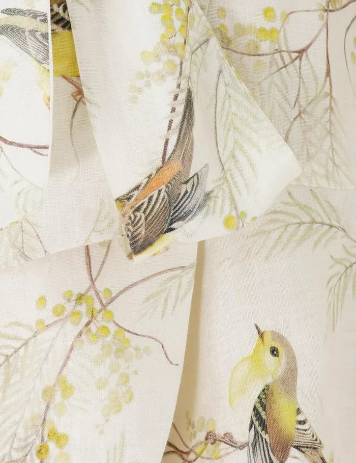 Zimmermann Dresses Wrap Mini Dress Acacia Birds 8211 Women