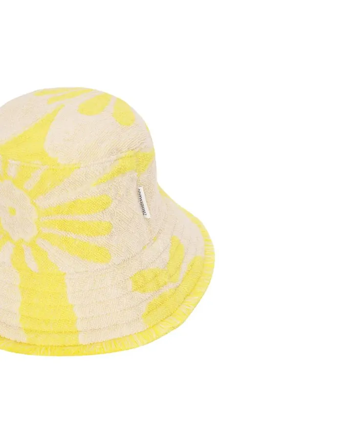 Zimmermann Hats Jacquard Towel Bucket Hat Yellowcream 8211 Women