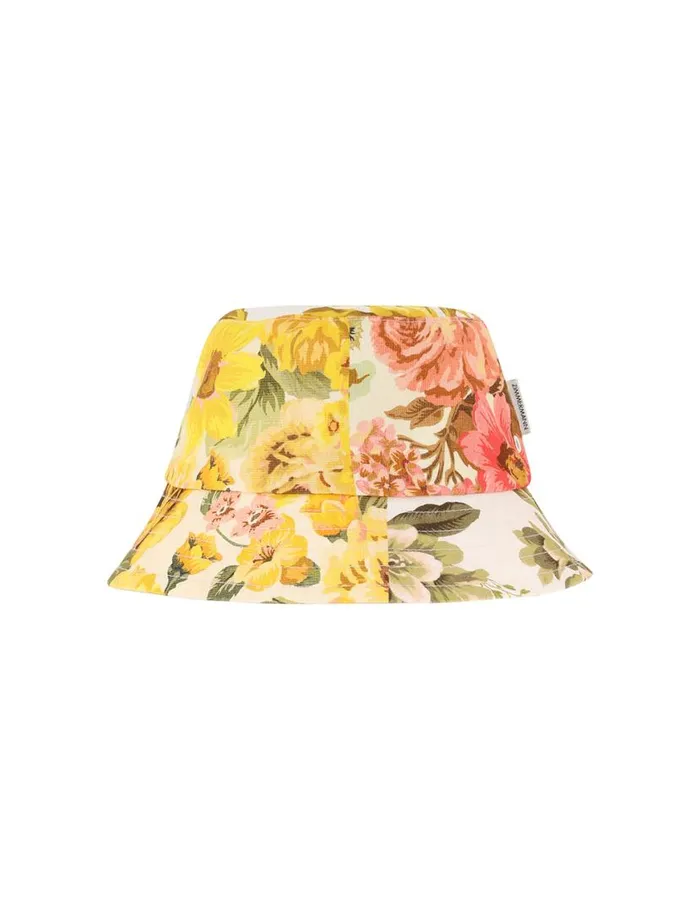 Zimmermann Hats Printed Canvas Bucket Hat Patch Floral 8211 Women