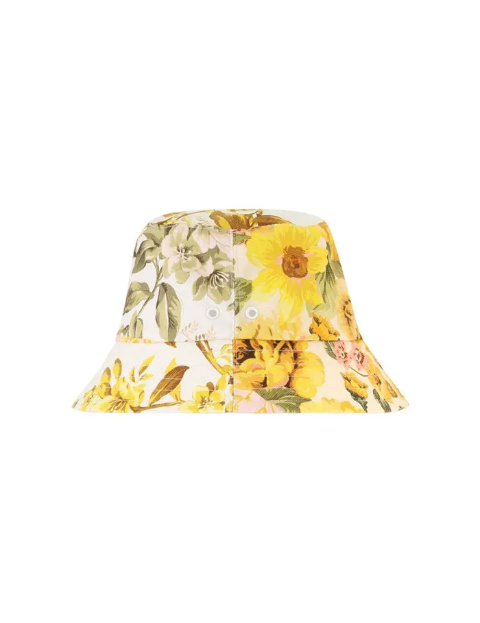 Zimmermann Hats Printed Canvas Bucket Hat Patch Floral 8211 Women