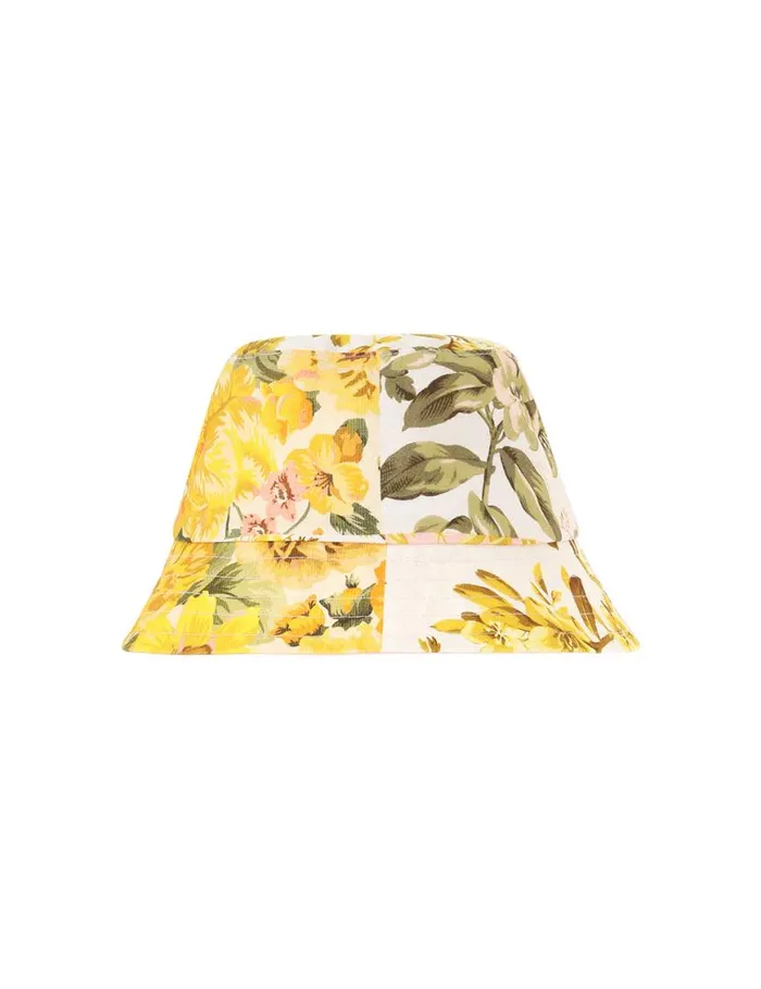 Zimmermann Hats Printed Canvas Bucket Hat Patch Floral 8211 Women