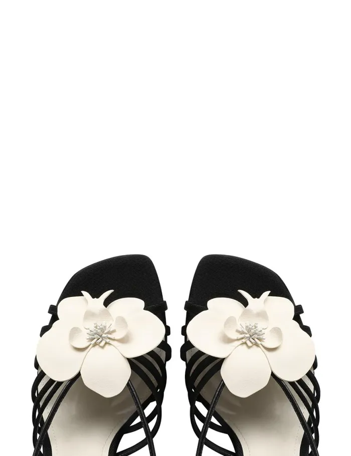 Zimmermann Heeled Sandals Zimmermann Orchid Wedge 85 Onyx 8211 Women