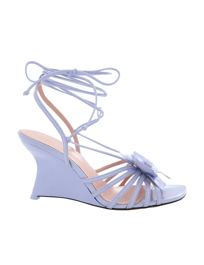Zimmermann Heeled Sandals Zimmermann Orchid Wedge 85 Periwinkle 8211 Women