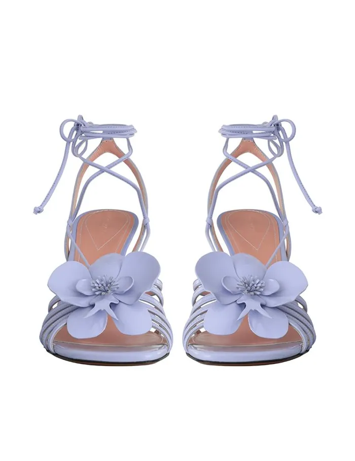 Zimmermann Heeled Sandals Zimmermann Orchid Wedge 85 Periwinkle 8211 Women